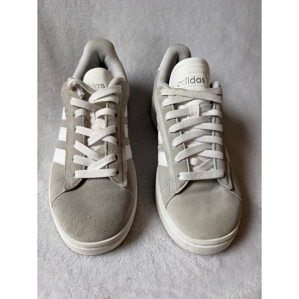 Adidas Grand Court 2.0 Shoes Womens 8 Grey Good Suede Cloudfoam ID5288
